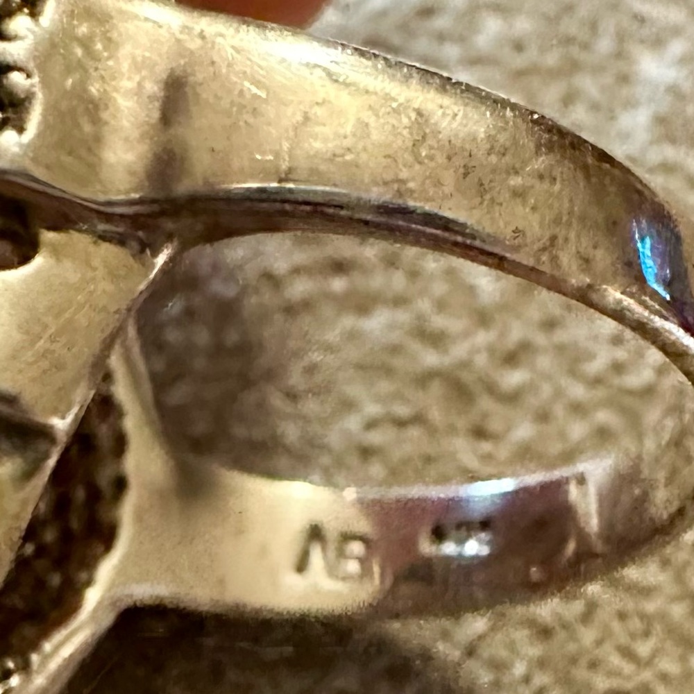 Nicky Butler Silver-Tone Ring with Purple Center Stone - Picture 4 of 9